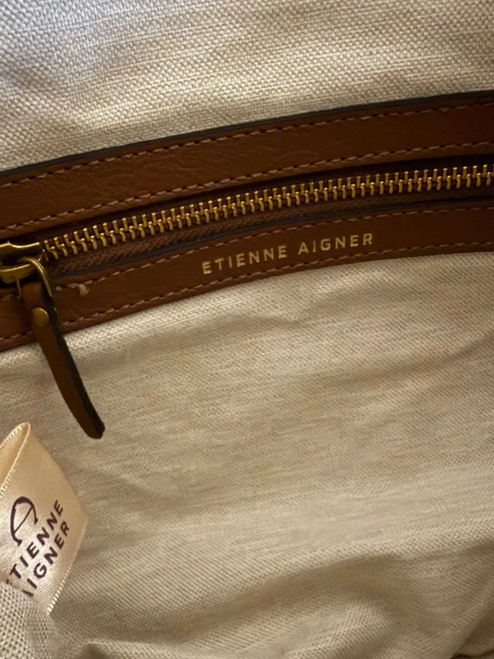 NWT Etienne Aigner Alexandra Large Leather Hobo Bag in Brown